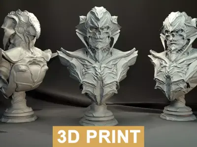 Creature Bust 2 3D  PRINT  ZTL OBJ STL 3D print model