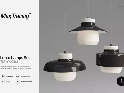 Lento Lamps Set Free 3D model