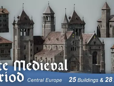 Late Medieval Period Central Europe Assets 3D model