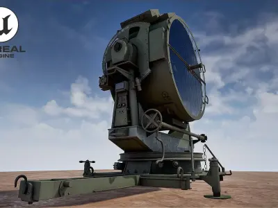 150cm Flak Scheinwerfer Searchlight  3D model