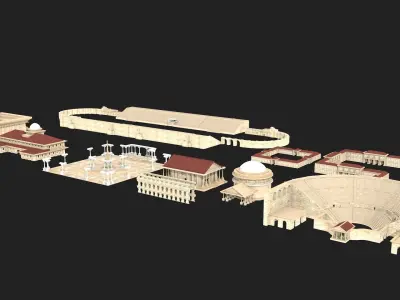 ancient buildings 3D model