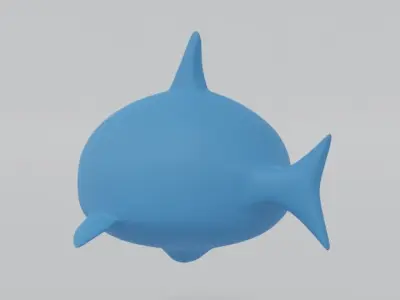 Cartoon Shark Toy 3D model