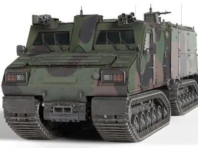 BvS10 Amphibious All Terrain Armored Vehicle MKIIB Low-poly 3D model