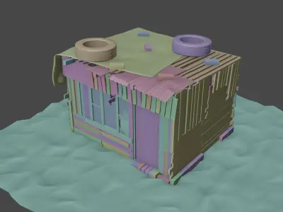 Shanty cabin Free low-poly 3D model