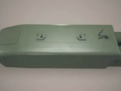  Launcher PARS 3LR With Missile X4 Low-poly 3D model