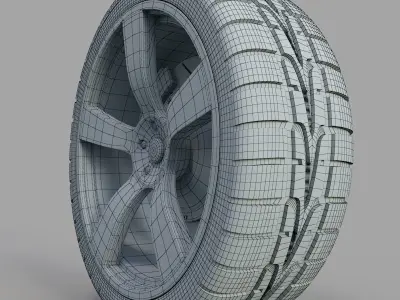 Car Wheel 3D model Free 3D model
