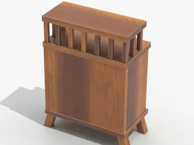 bedside table 3D model