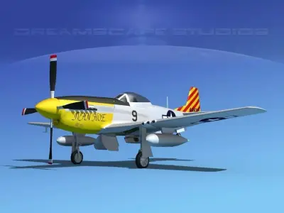 P-51D Mustang Ivanhoe 3D model