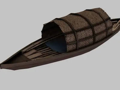 Bangladeshi Boat Low-poly 3D model
