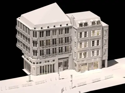 City Street Part 1 - European Architecture 3D model