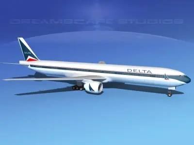 Boeing 777-300 Delta 3D model