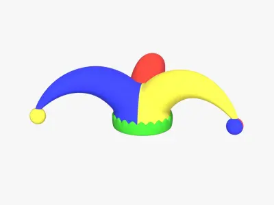 Cartoon clown hat 3D model