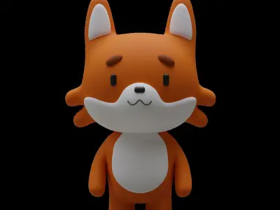 Cute Fox Free 3D model
