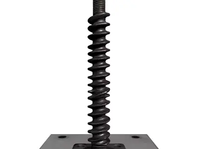 Industrial Adjustable Leveling Screw Foot Low-poly 3D model