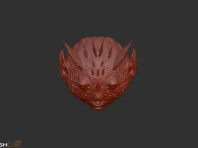 3DPrint FishMan obj Low-poly 3D model