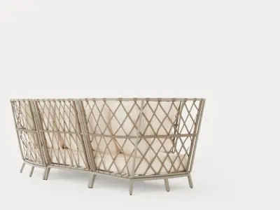 Jet set lounge sofa Low-poly 3D model