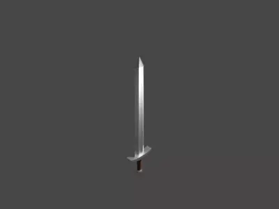 Melee sword low-poly Free low-poly 3D model