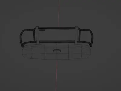 Aftermarket bumper Low-poly 3D model