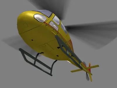 As-350 V4 Helicopter Low-poly 3D model