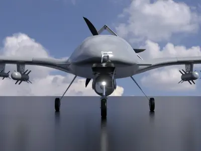 Bayraktar TB2 Low-poly 3D model