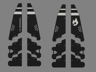 Cyberpunk Techwear Cat Bunny Ears 3D Model STL 3D print model