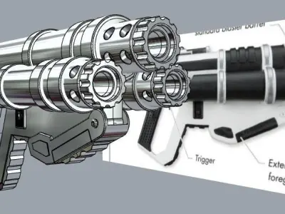 Star Wars Battlefront II G125 projectile launcher 3D print model