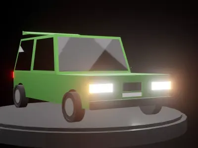 low poly car sport Free low-poly 3D model