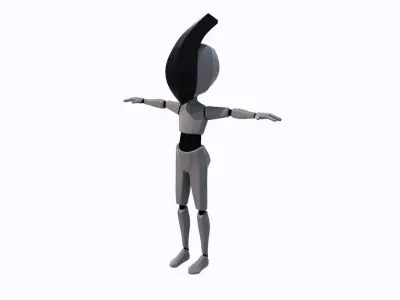 Cyborg Assassin Low-poly 3D model