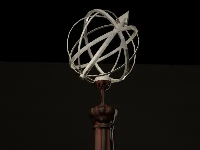 Armillary Sundial on Pedestal Free 3D print model