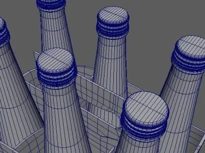 Beverage Branding Package No3 6Pack Low-poly 3D model