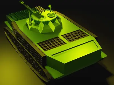 Low Poly Military Vechile Low-poly 3D model