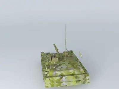 T-72 british army tank in camouflage Free 3D model