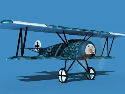 Fokker D-VI V07 3D model