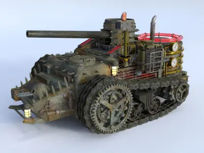 GM T-70 Steampunk Tank 3D model