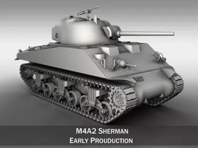 M4A2 Sherman - Medium Tank 3D model