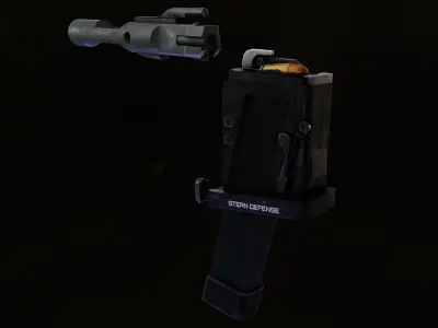 AR15 to 9mm conversion kit Low-poly 3D model