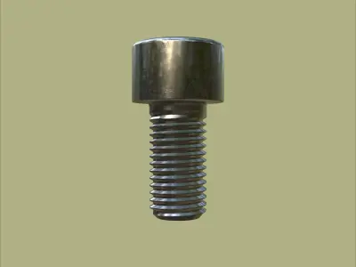 Steel Stained M10 Torx T50 Cap Bolt with PBR 4K 3D model
