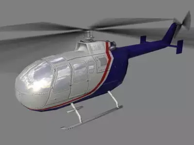 Bo105 V5 Helicoopter Low-poly 3D model