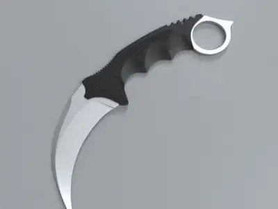 Three Low Poly CSGO Knives Pack 2 Low-poly 3D model