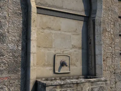 fountain cartoon 3D model