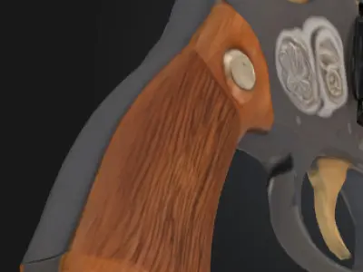 Revolver 44 magnum 3D model