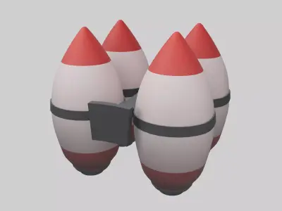 Jet Pack v2 001 Low-poly 3D model