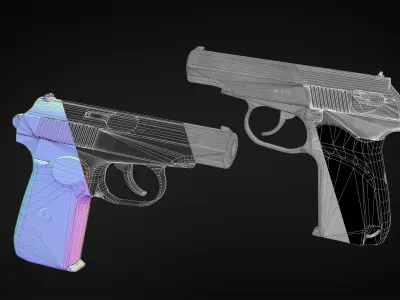 Makarov Pm Free low-poly 3D model