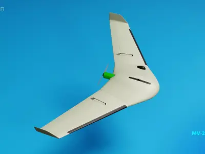 MV 25 OSKAR Fixed-Wing Loitering Munition Drone 3D model