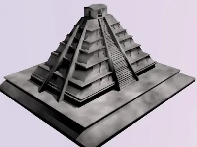 Mayan Pyramid Low-poly 3D model