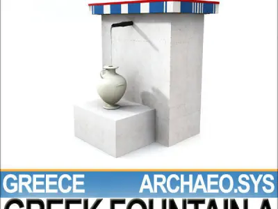 Ancient Greek Fountain A 3D model