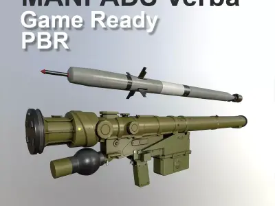 MANPADS Verba Low-poly 3D model