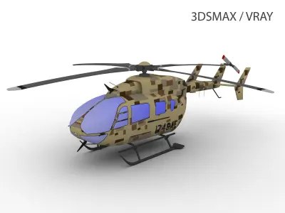 UH-72 LAKOTA Low-poly 3D model