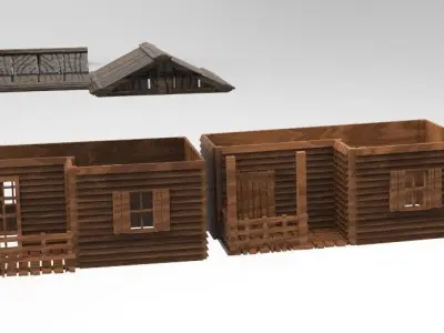 28MM WOODEN COMMAND POST 3D print model