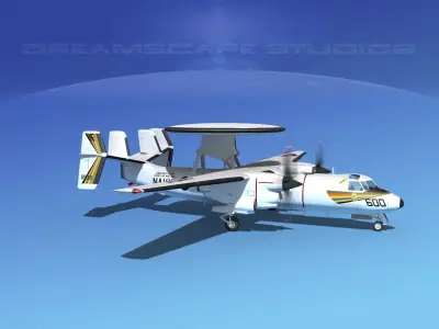 Grumman E-2C Hawkeye V11 3D model